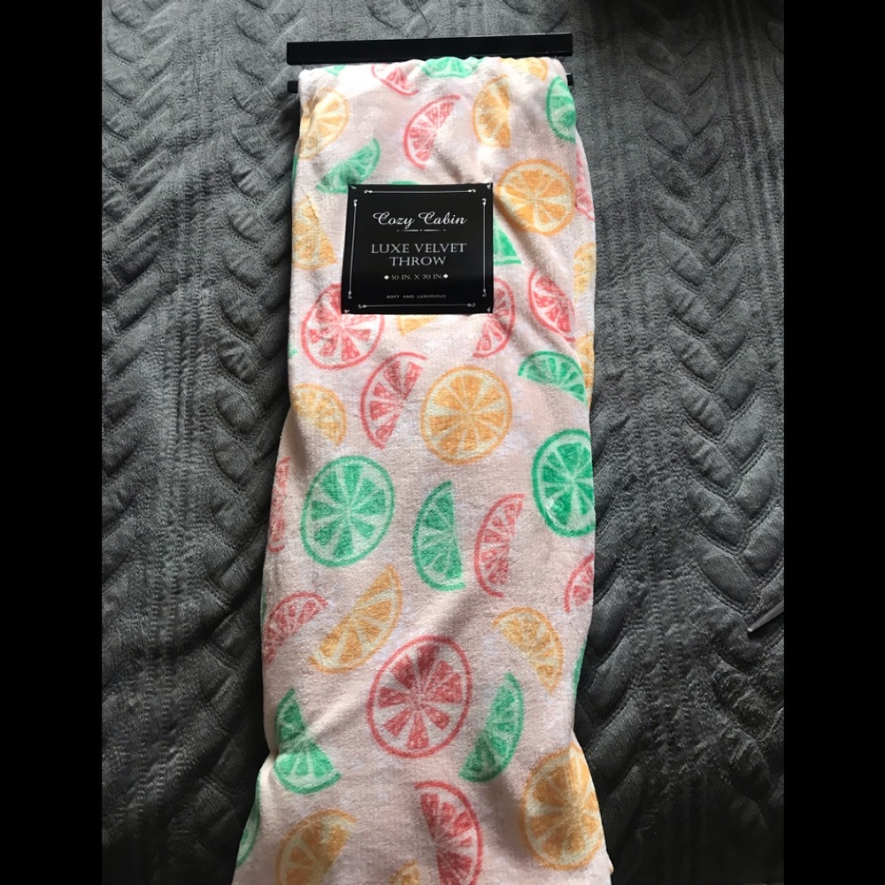 Orange, Lemon, and Lime Slice Plush Throw Blanket!
